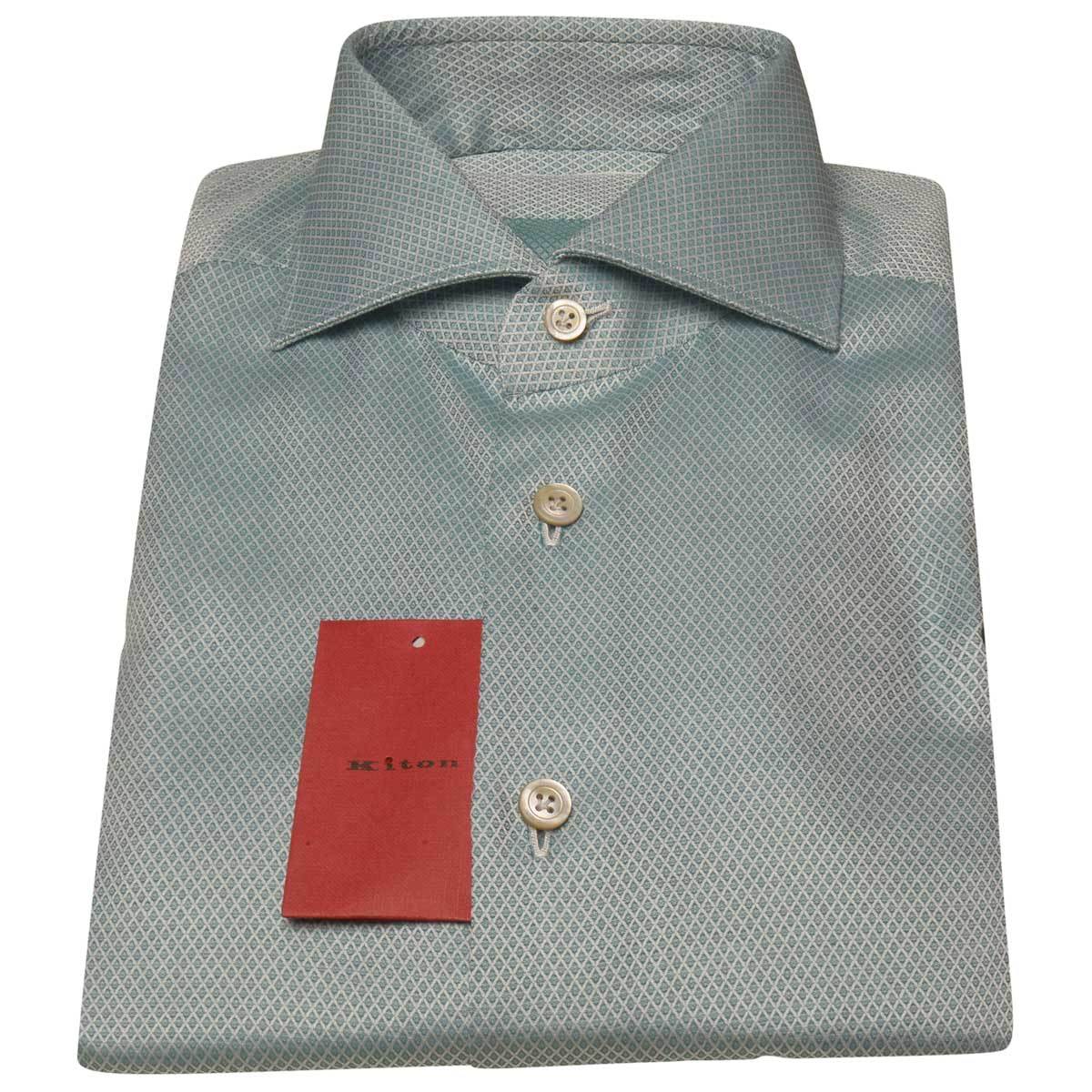 KITON Green Cotton Shirt