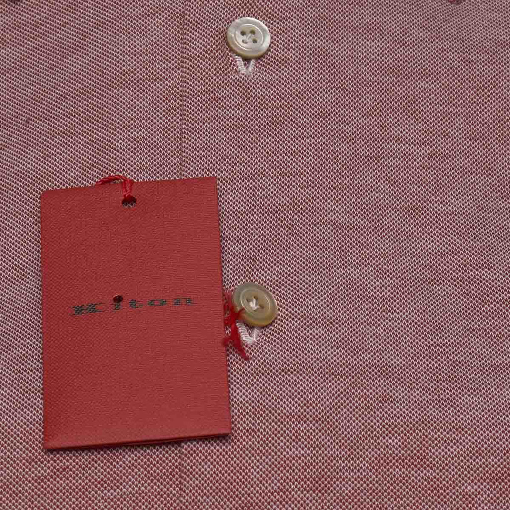 KITON Red Cotton Shirt