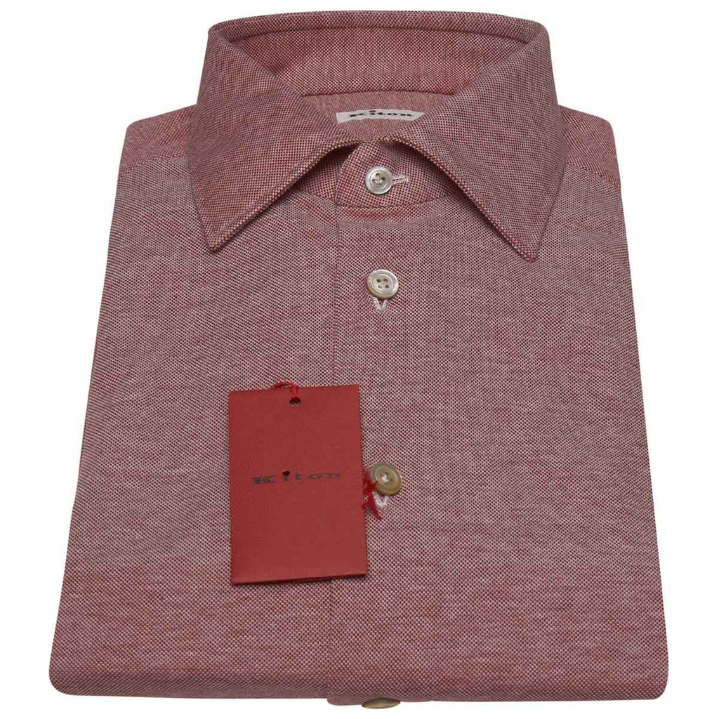 KITON Red Cotton Shirt