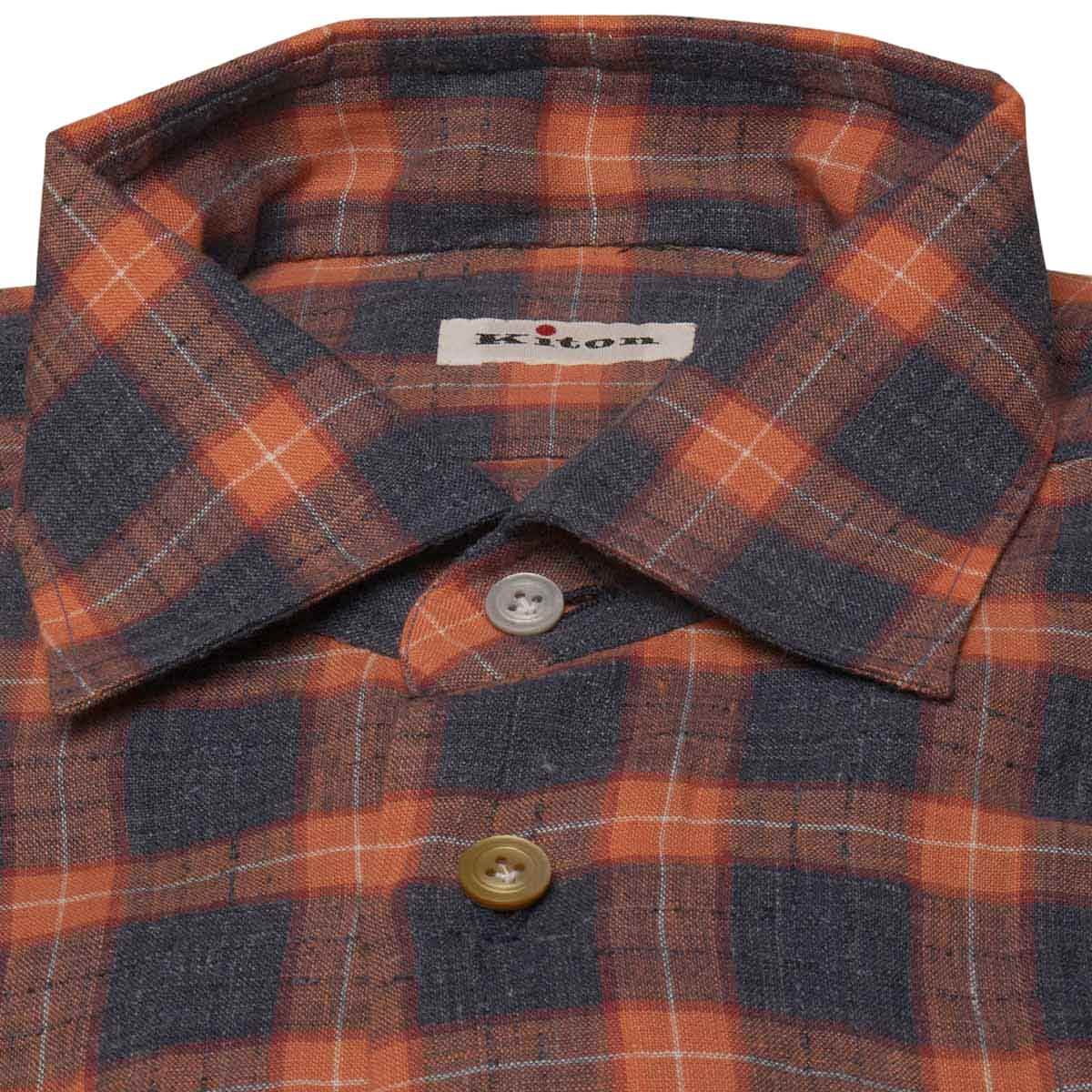 KITON Multicolor Linen Shirt