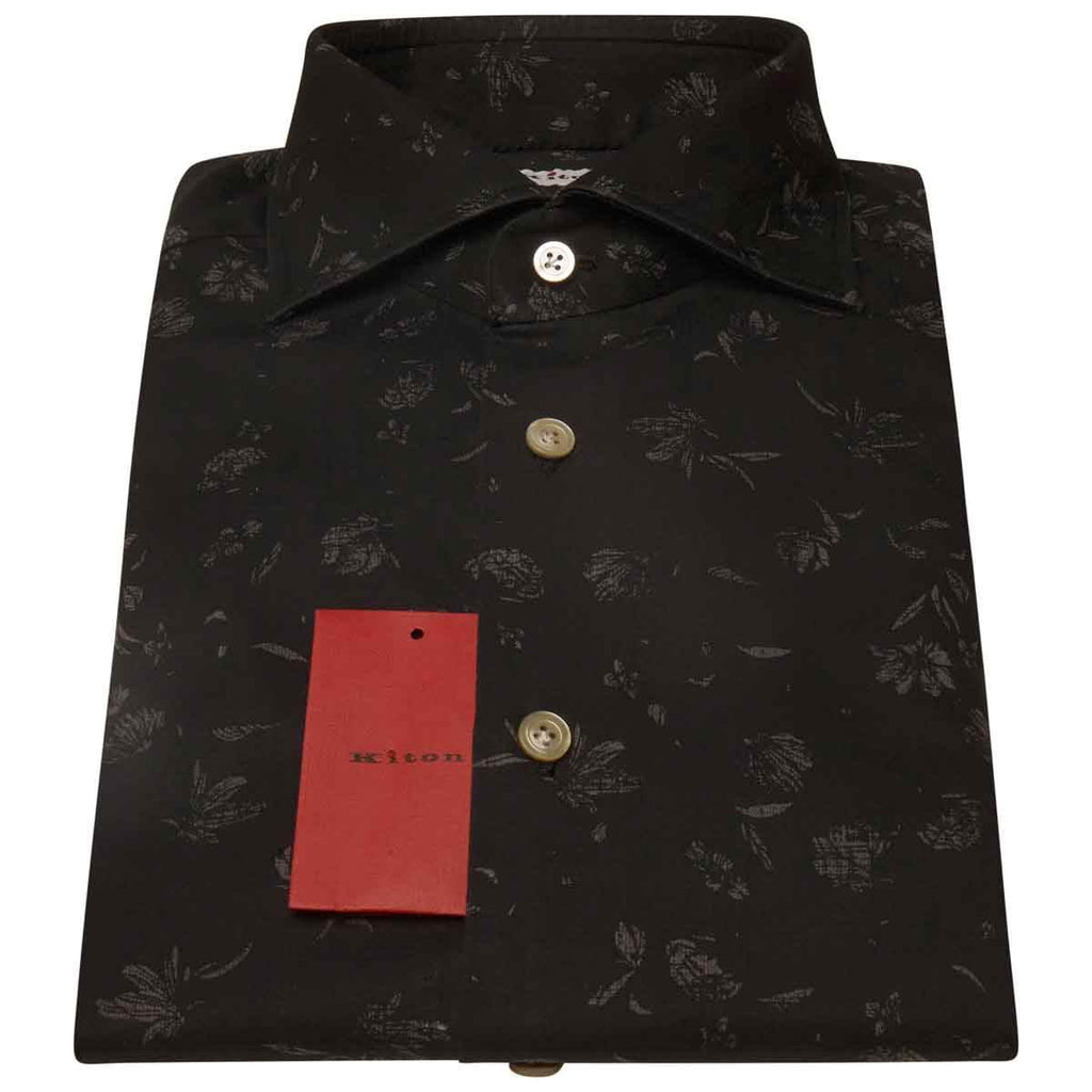 Kiton KITON Black Cotton Shirt Black 000