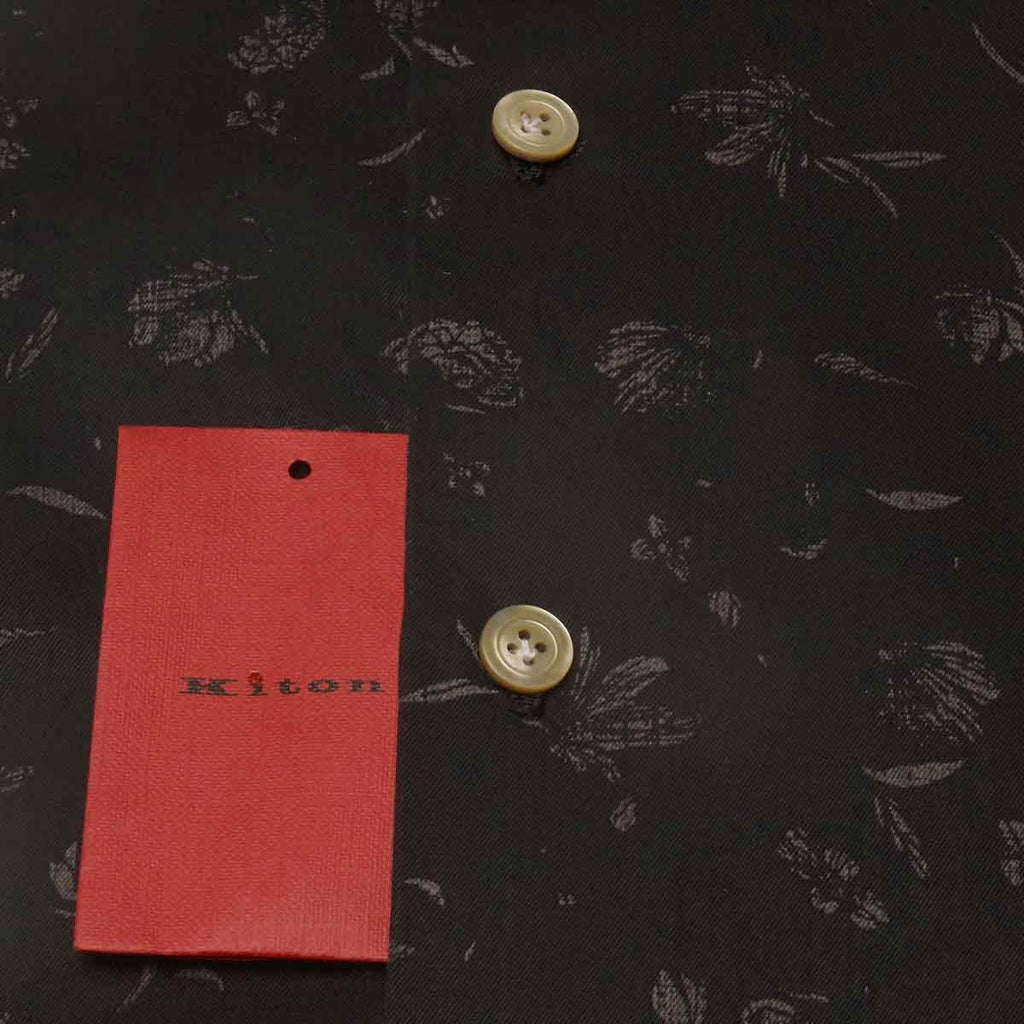 KITON Black Cotton Shirt