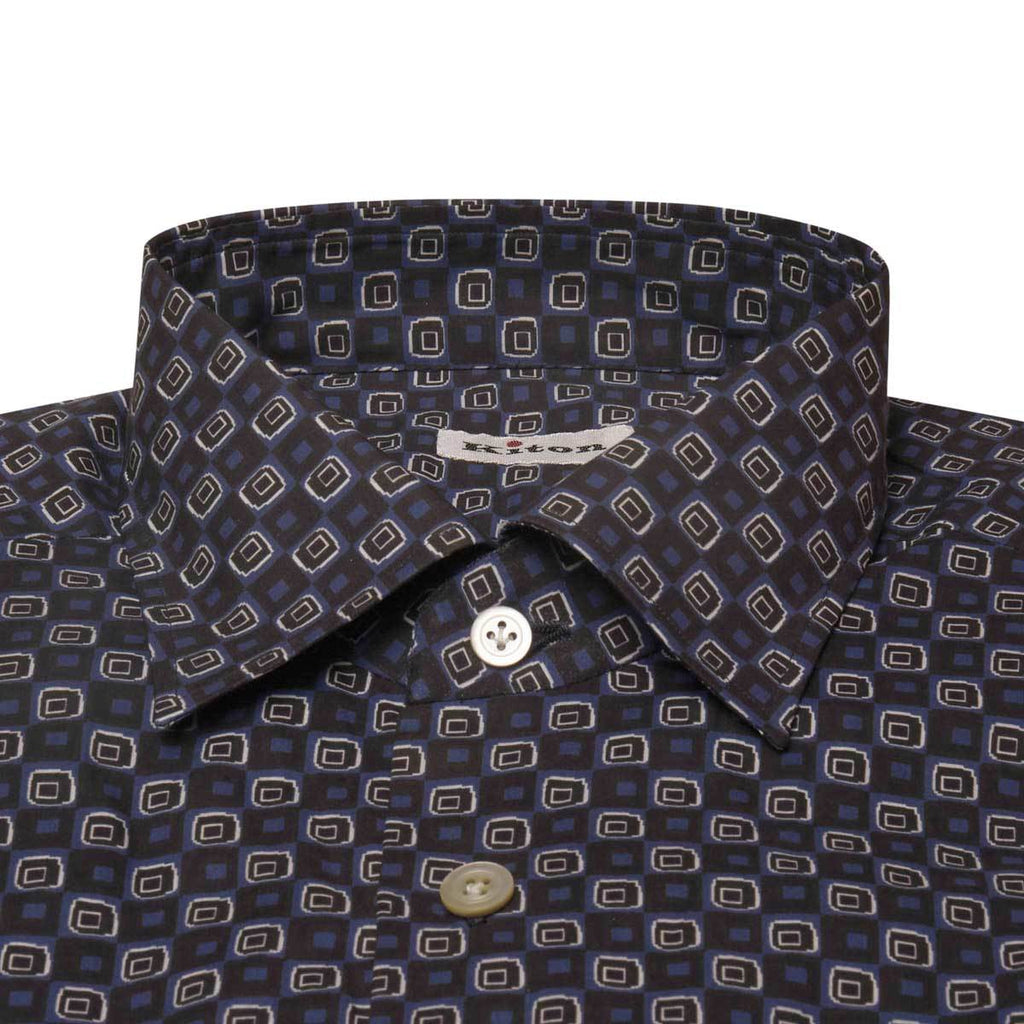 Kiton KITON Blue White Cotton Shirt Blue/White 001