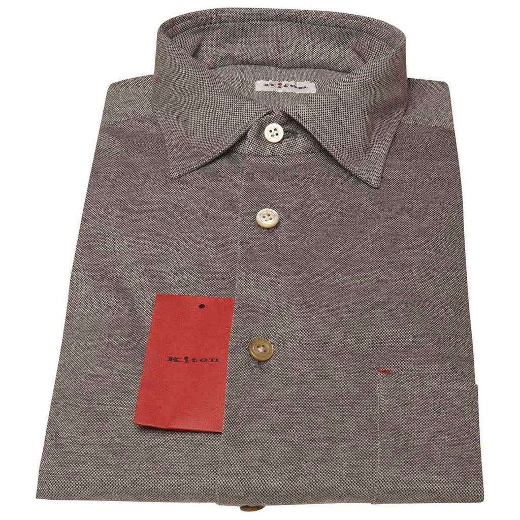 Kiton KITON Gray Cotton Shirt Gray 000