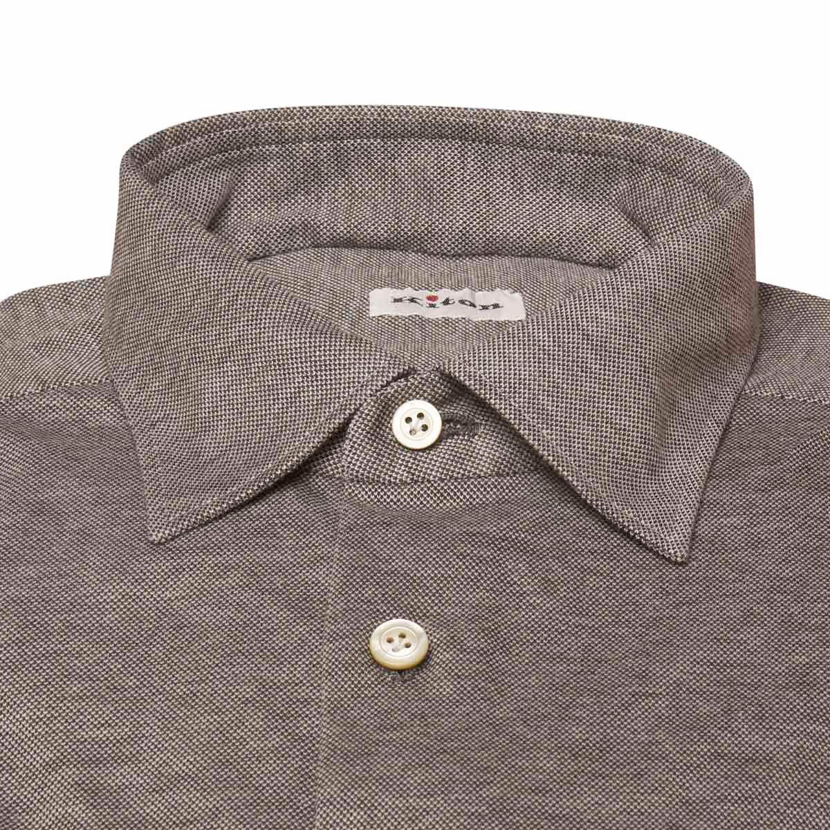 Kiton KITON Gray Cotton Shirt Gray 001
