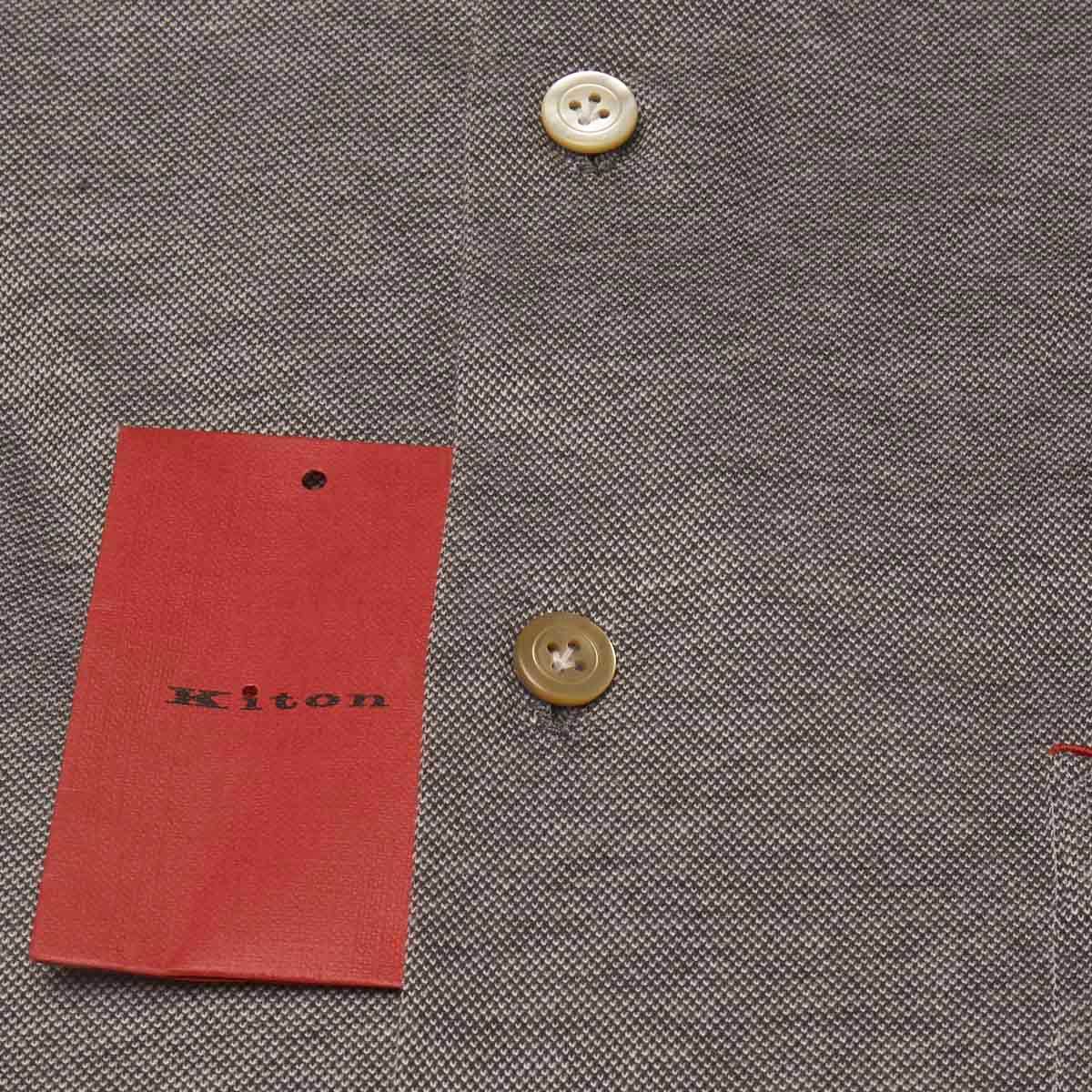 KITON Gray Cotton Shirt