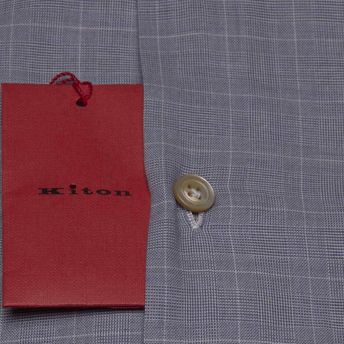 KITON Light Gray Cotton Shirt