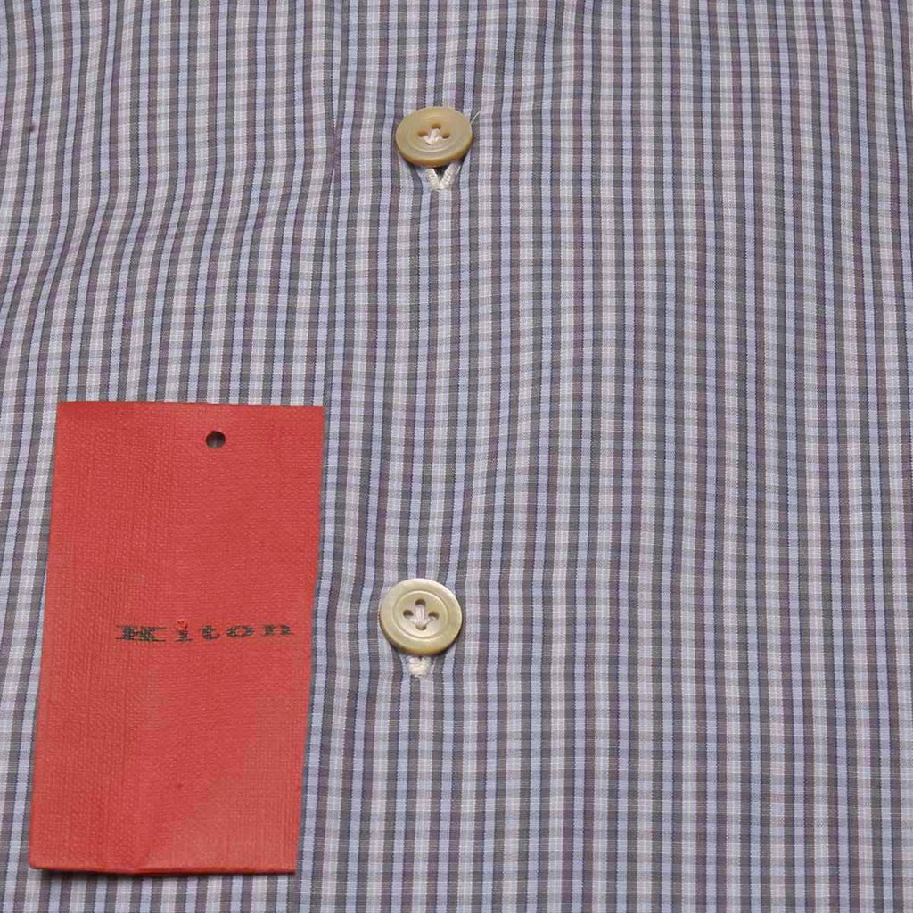 KITON Blue White Cotton Shirt