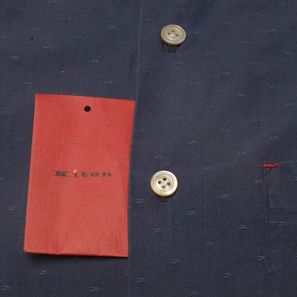 KITON Blue Cotton Shirt