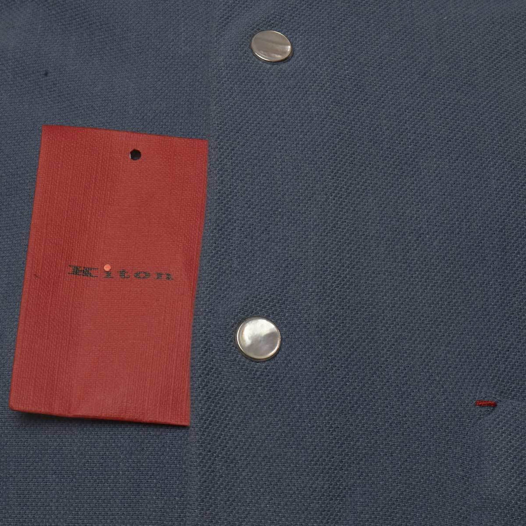 KITON Blue Cotton Shirt