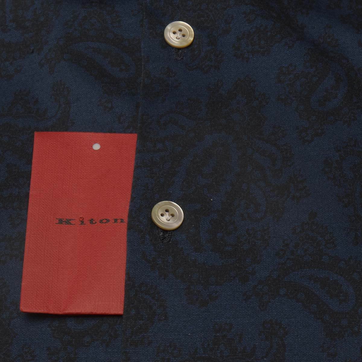 KITON Blue Cotton Shirt