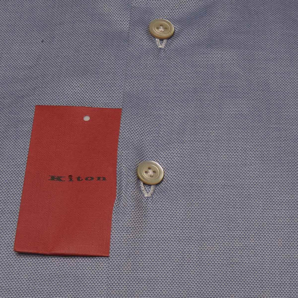 KITON Light Blue Cotton Shirt
