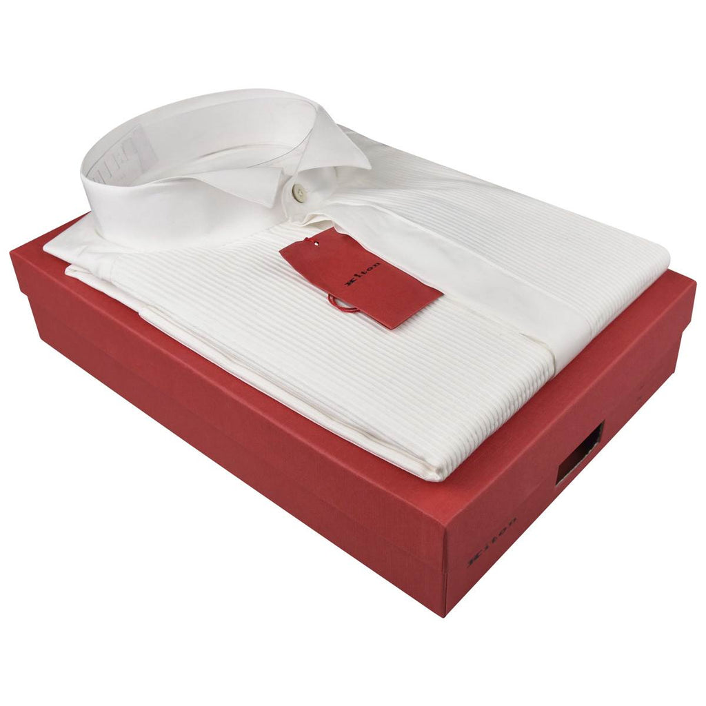 KITON White Cotton Shirt