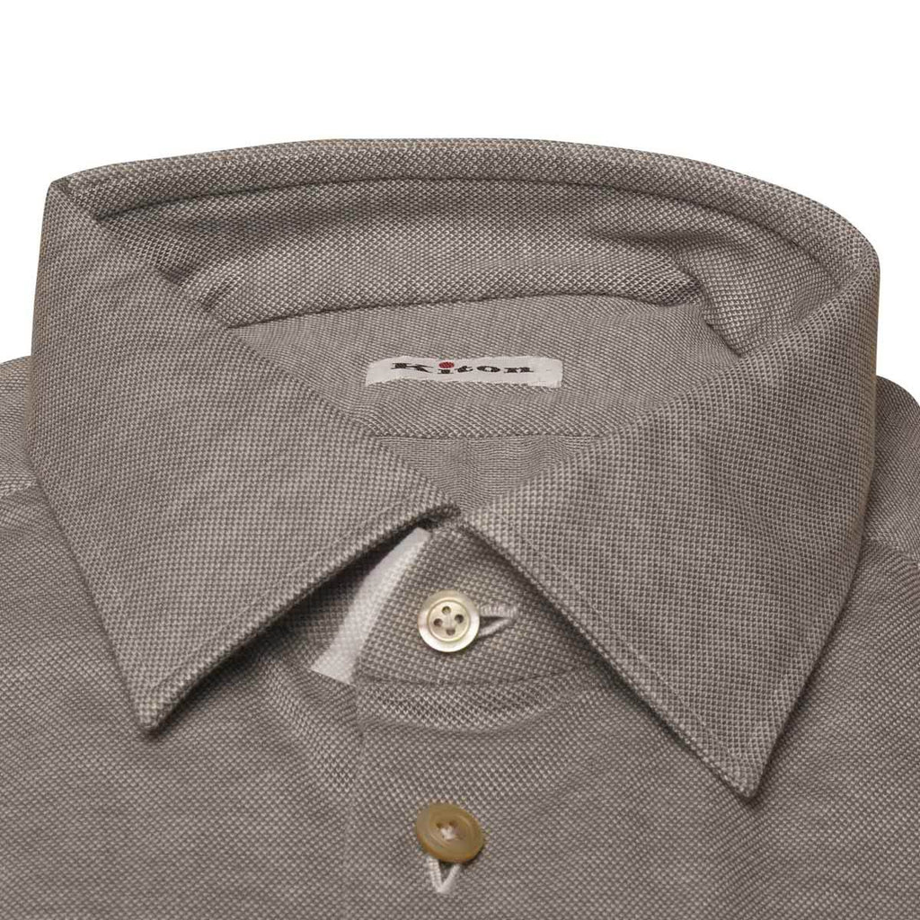 Kiton KITON Gray Cotton Shirt Gray 001