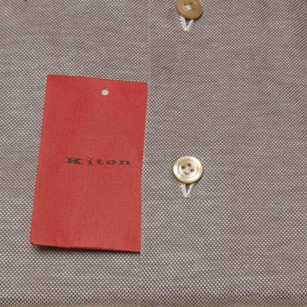 KITON Gray Cotton Shirt