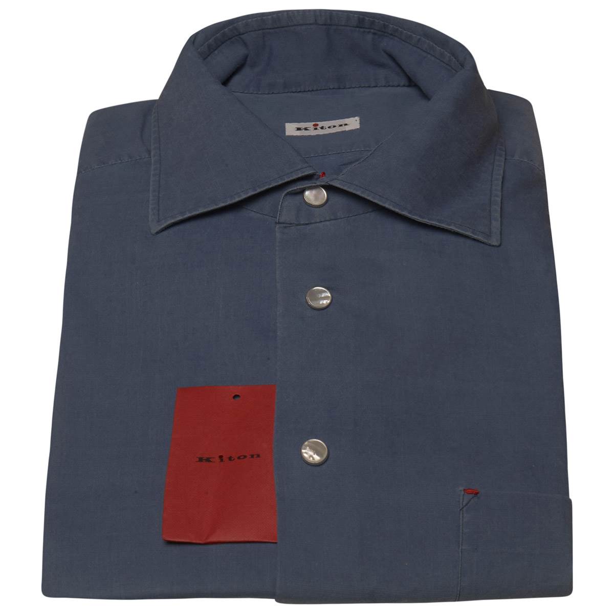 Kiton KITON Blue Cotton Shirt Blue 000