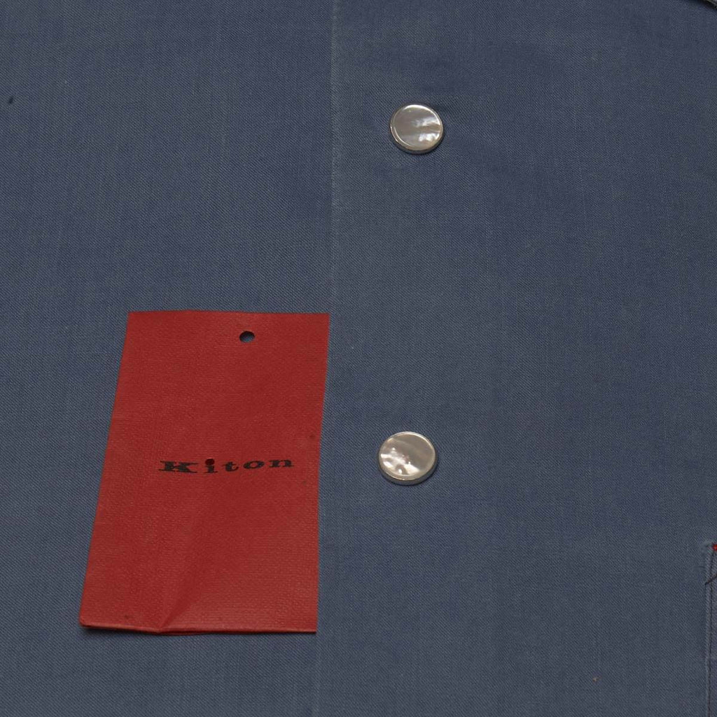 KITON Blue Cotton Shirt