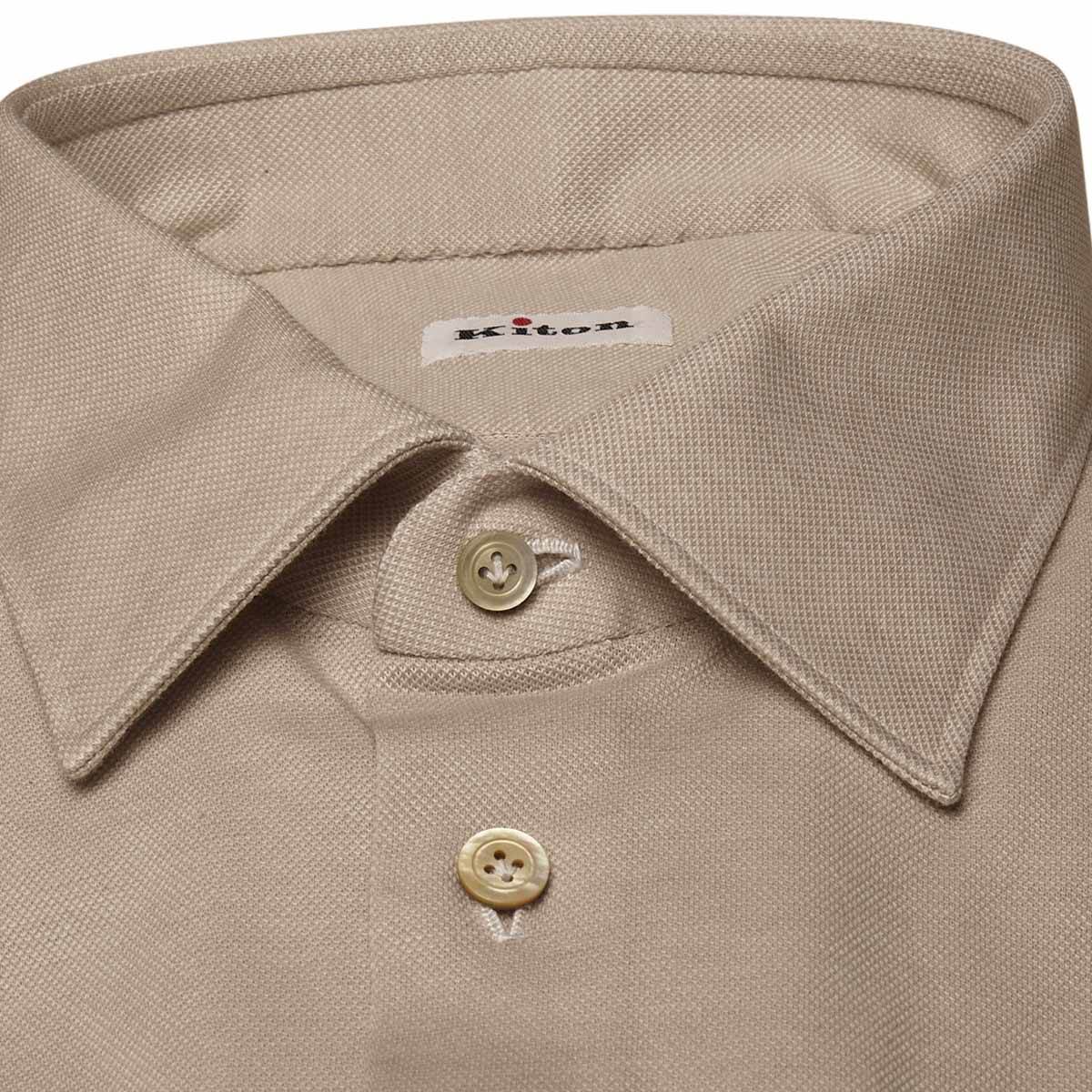 Kiton KITON Beige Cotton Shirt Beige 001