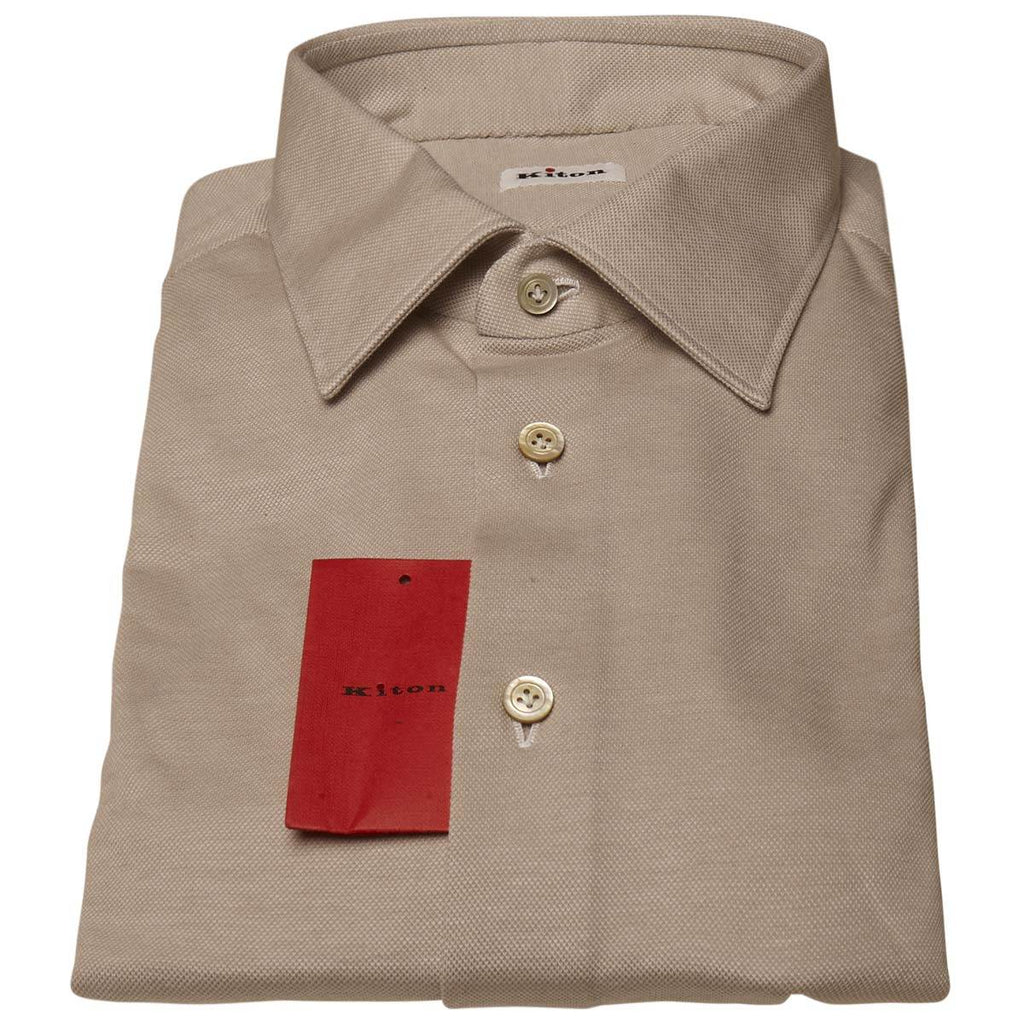 KITON Beige Cotton Shirt