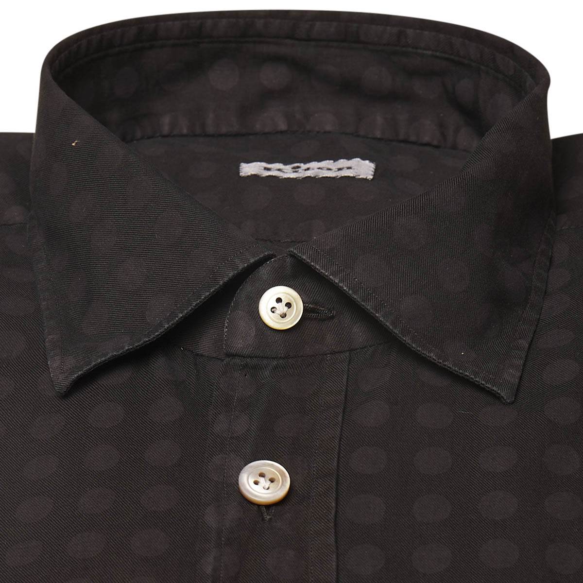 KITON Black Cotton Shirt