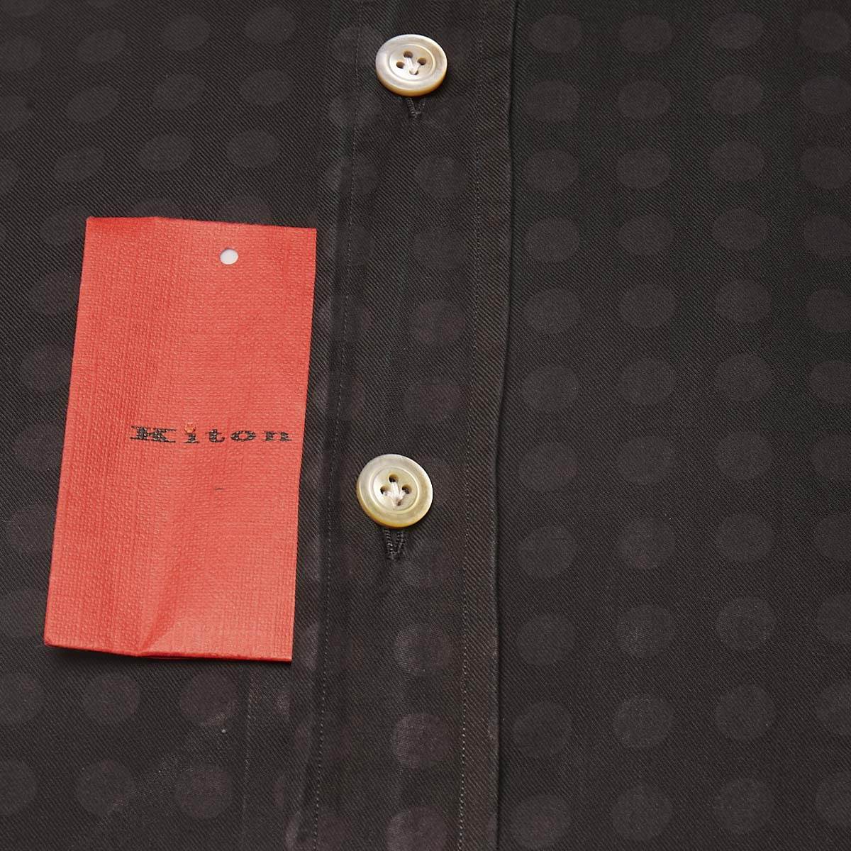 KITON Black Cotton Shirt