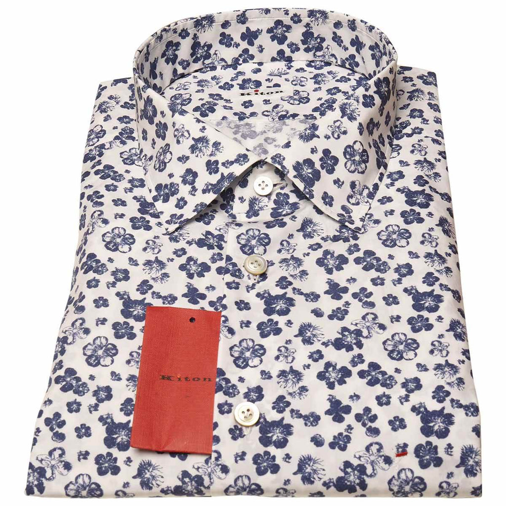 Kiton KITON Blue White Cotton Shirt Blue/White 000