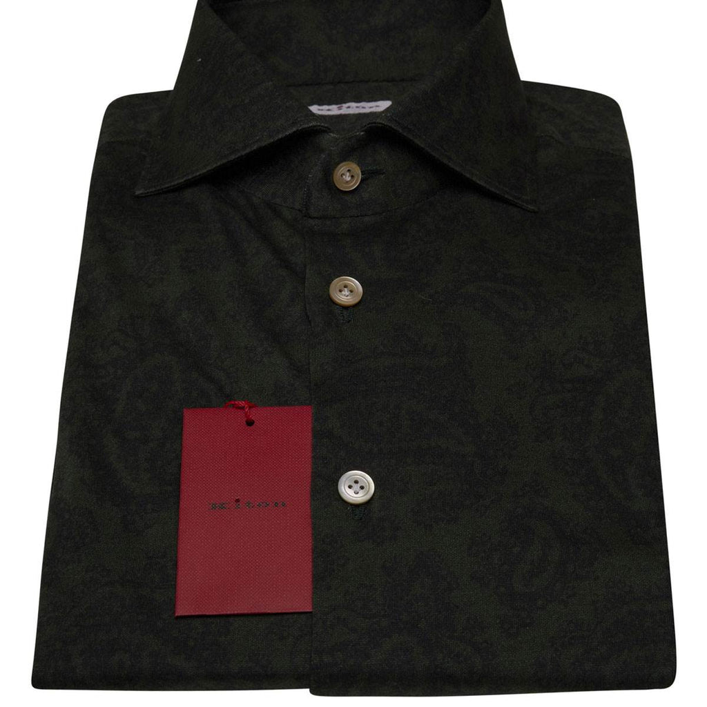 KITON Green Cotton Shirt