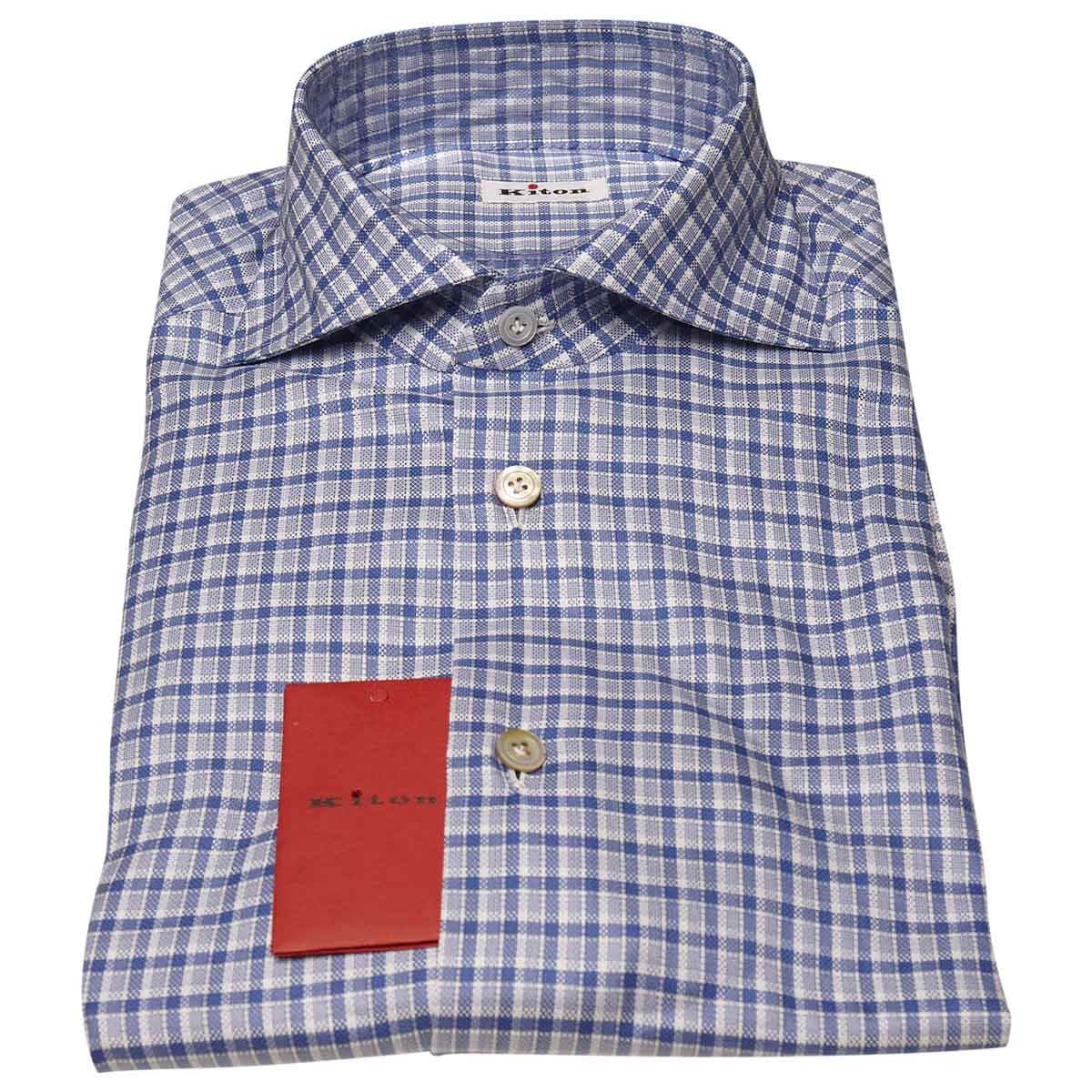 Kiton KITON Blue White Cotton Shirt Blue/White 000