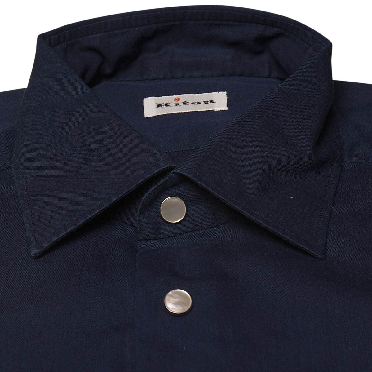 Kiton KITON Blue Cotton Shirt Blue 001