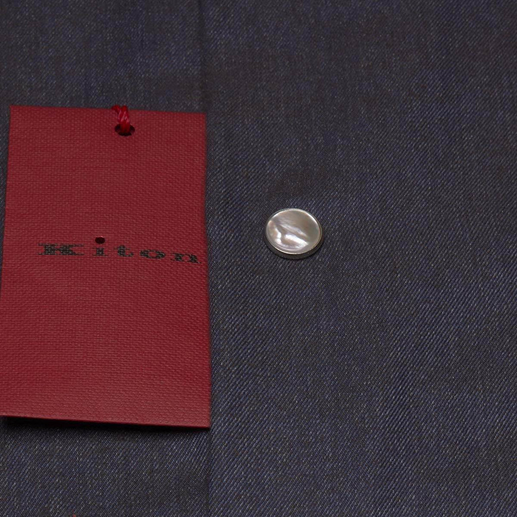 KITON Gray Cotton Shirt