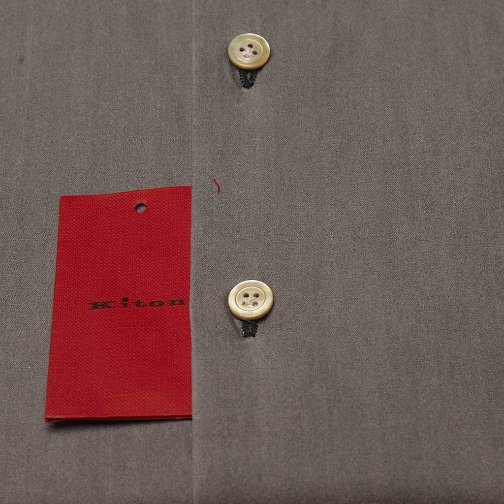 KITON Gray Cotton Shirt