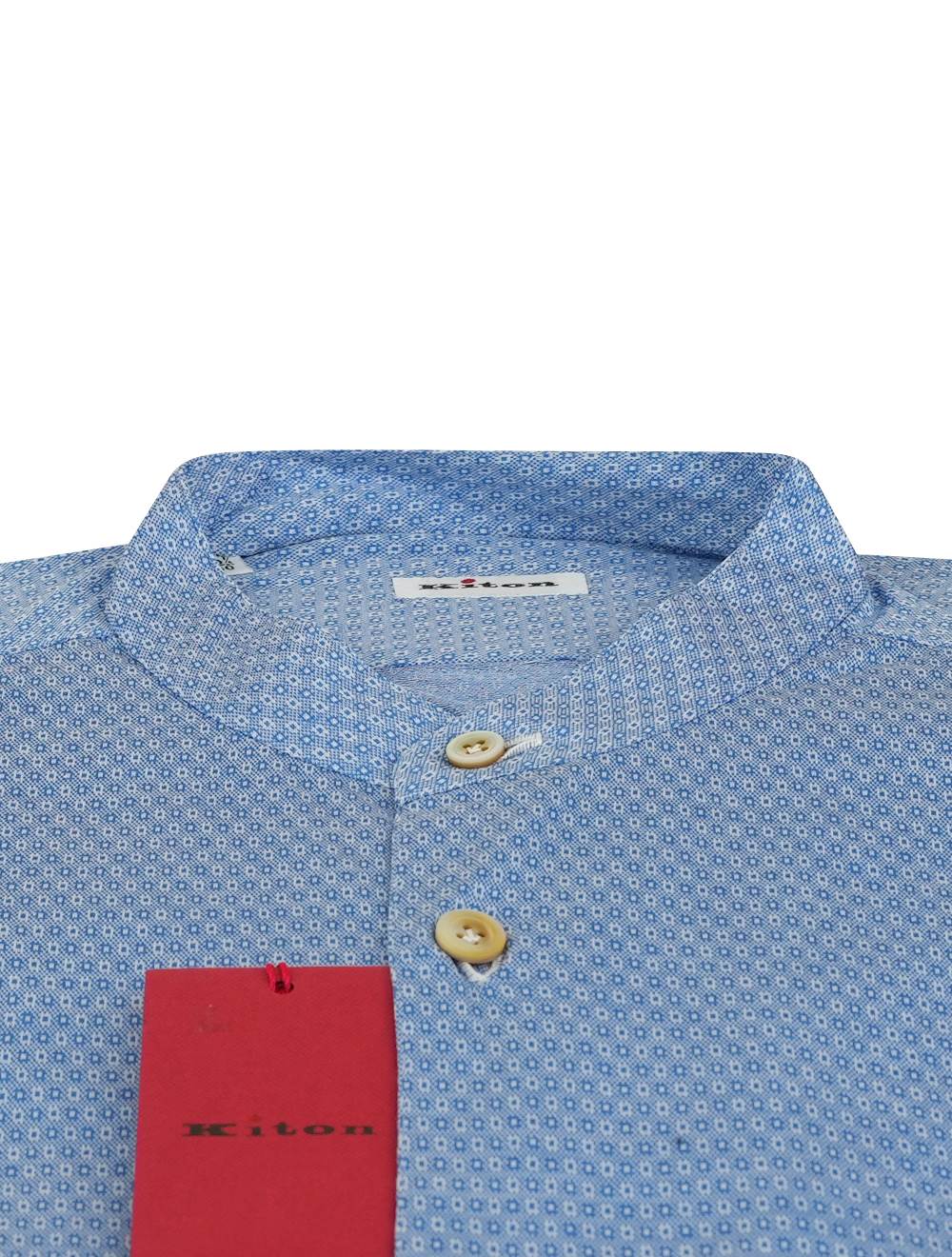 Kiton Kiton Blue White Cotton Shirt Blue / White 001