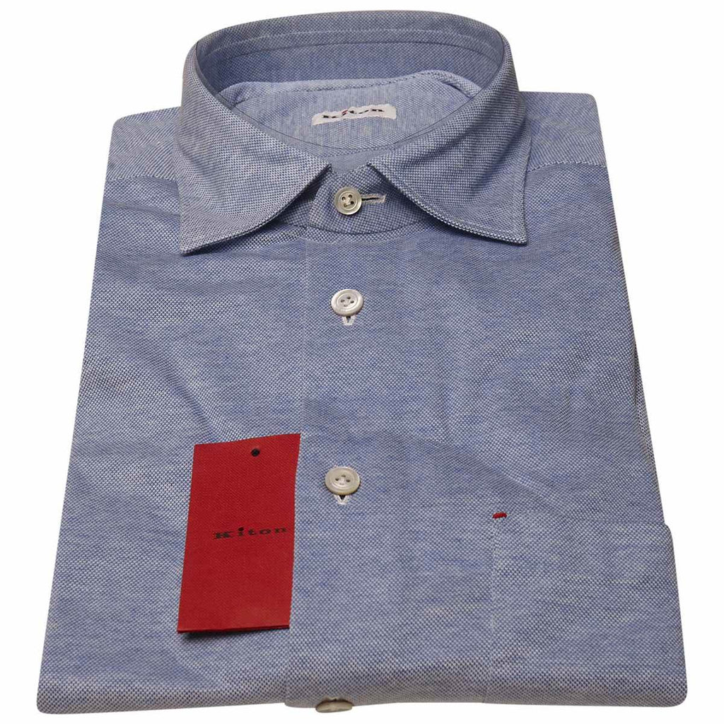 Kiton KITON Light Blue Cotton Shirt Light Blue 000