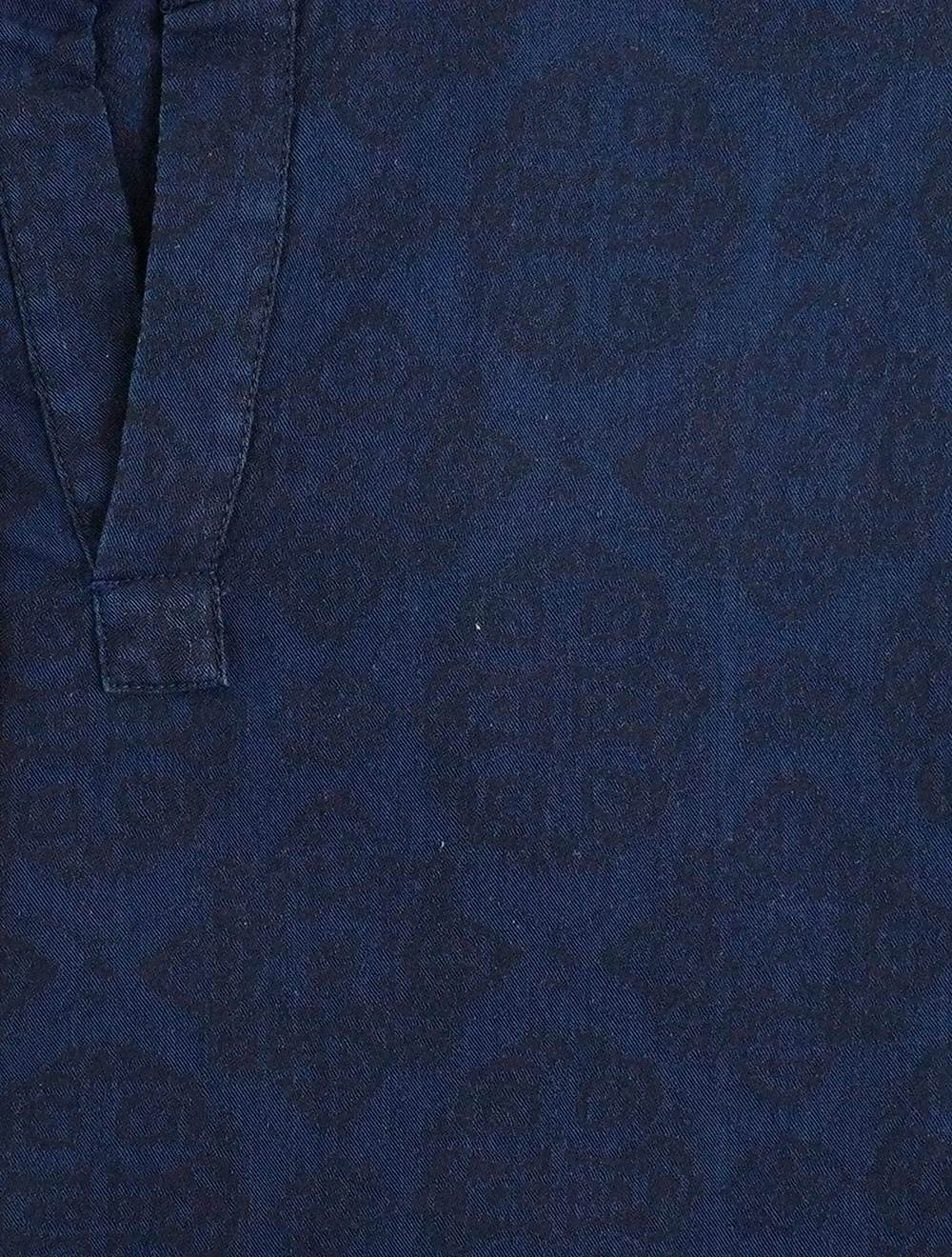 Kiton Blue Cotton Shirt