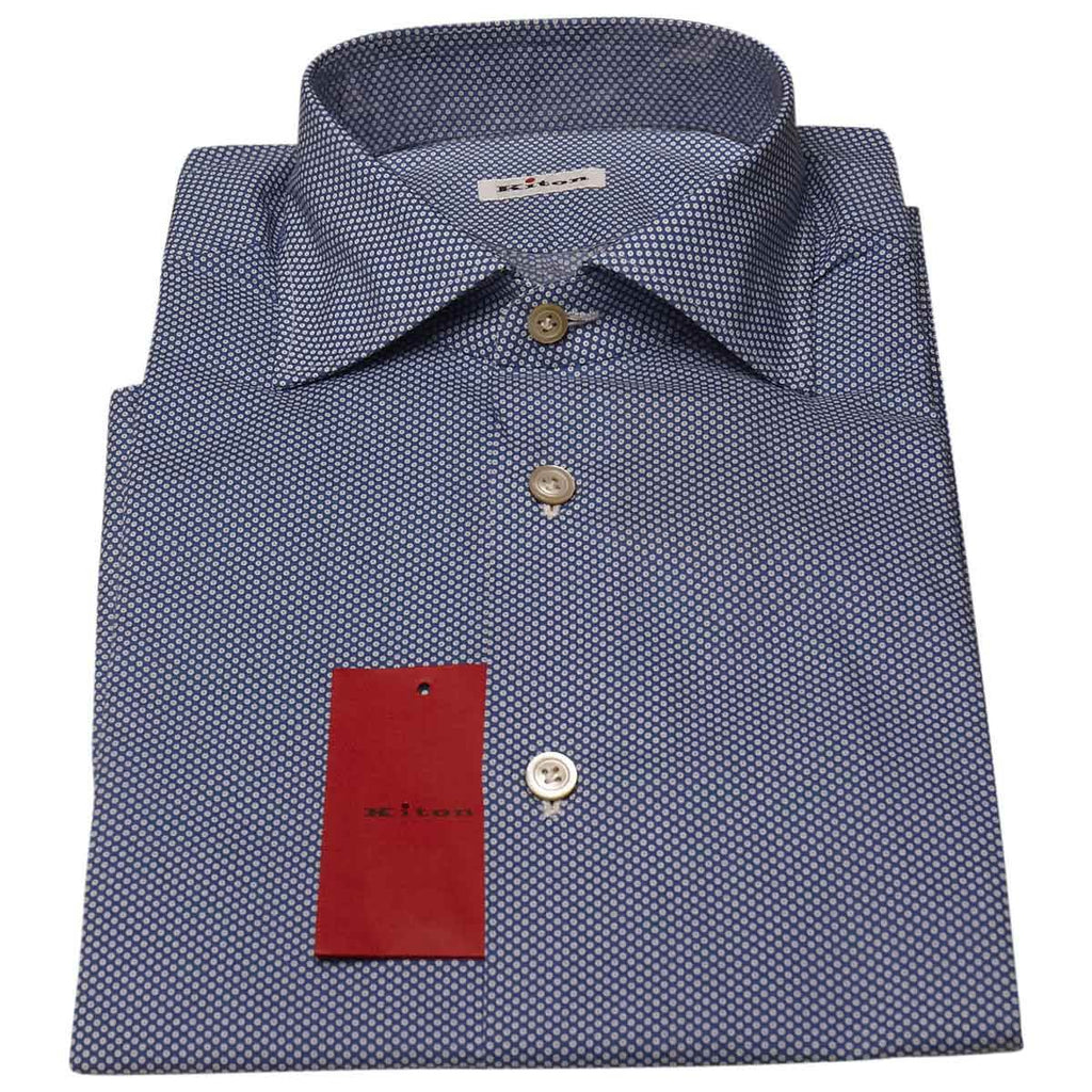 Kiton KITON Blue White Cotton Shirt Blue/White 000