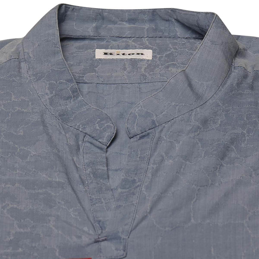 Kiton KITON Blue Cotton Korean Shirts Blue 001