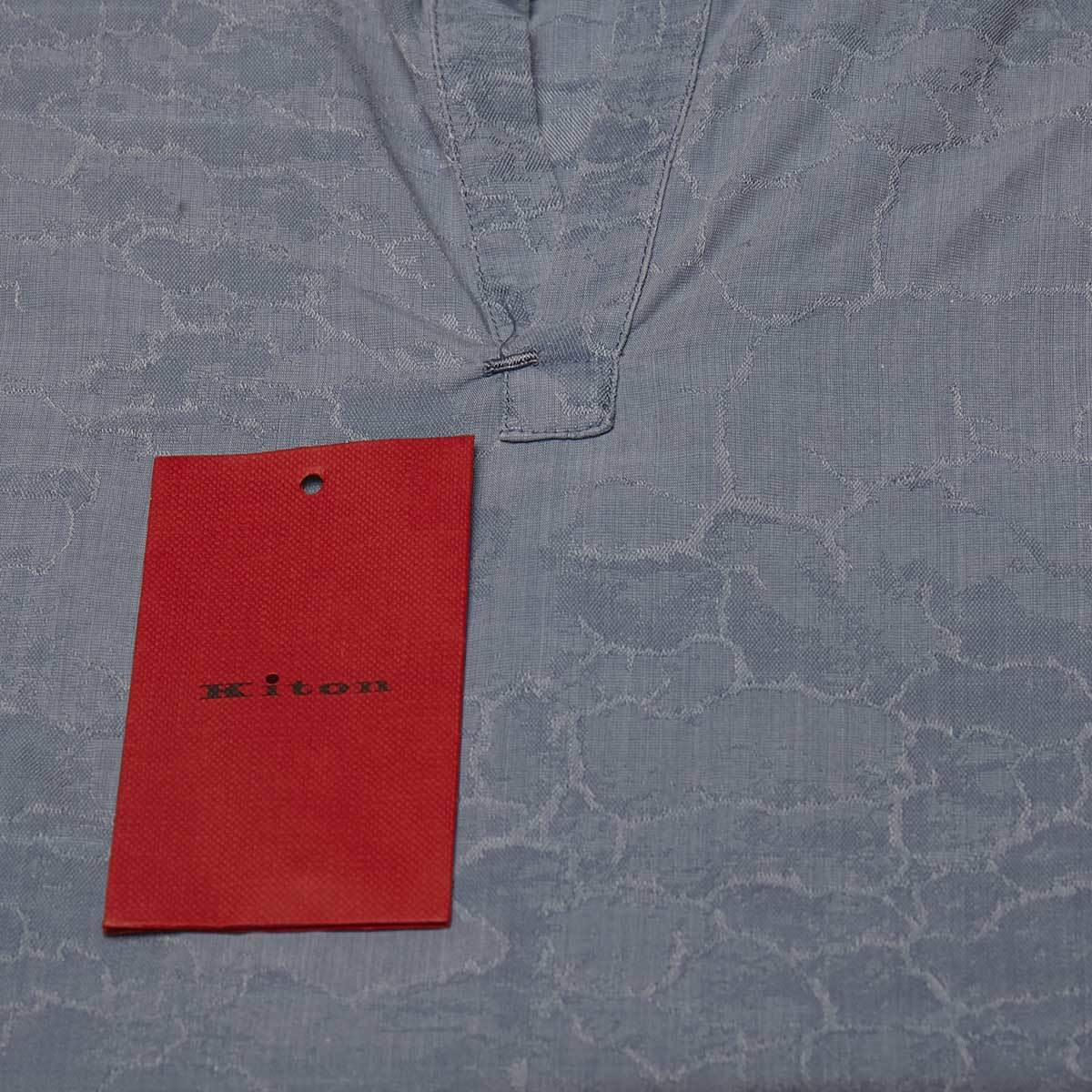 KITON Blue Cotton Korean Shirts