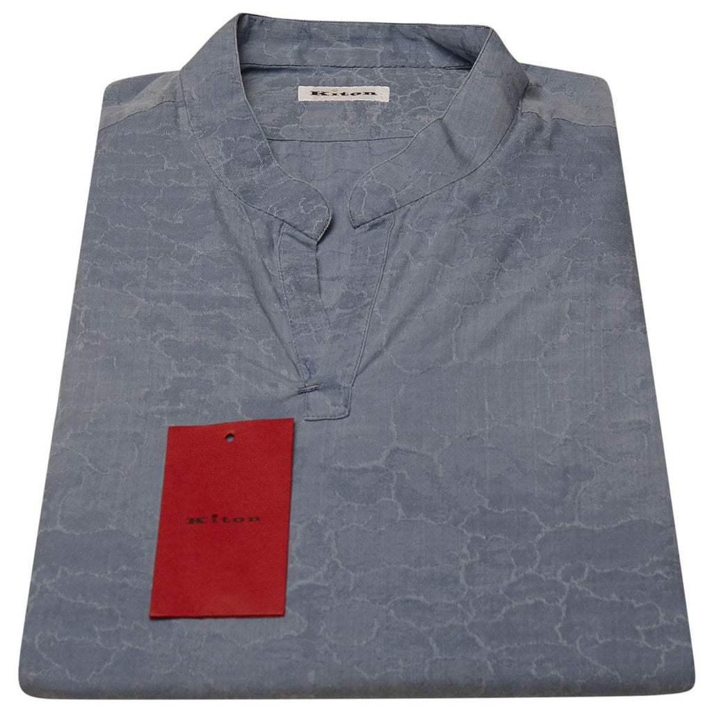 KITON Blue Cotton Korean Shirts