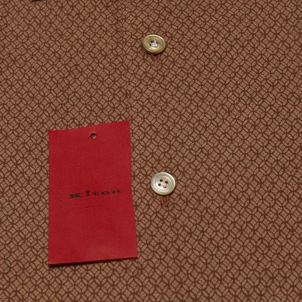 KITON Brown Cotton Shirt
