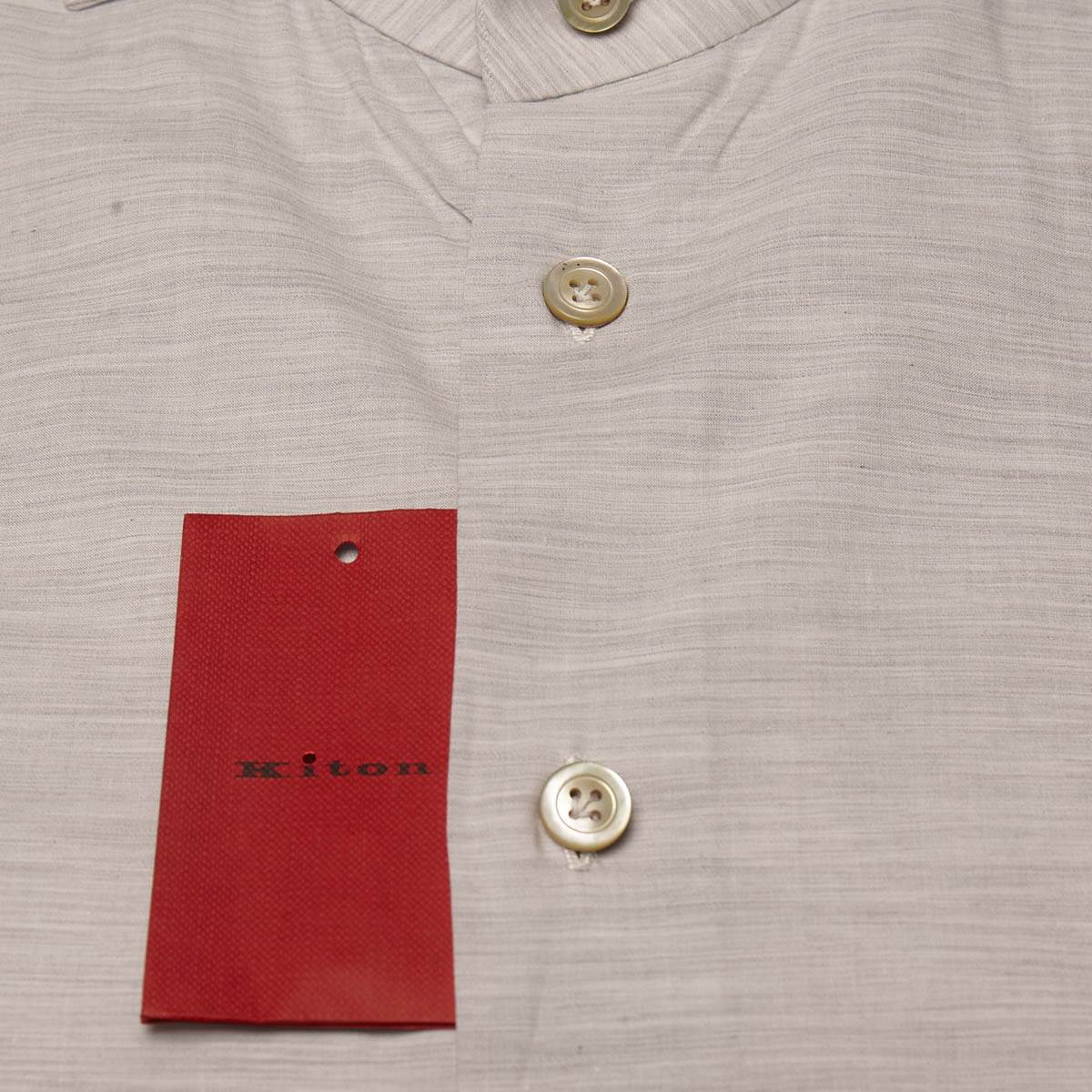 KITON Gray Cotton Shirt