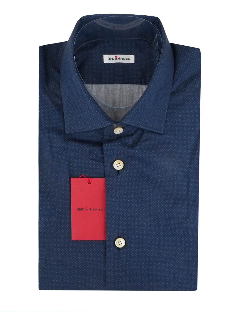 Kiton Kiton Blue Cotton Shirt Blue 000