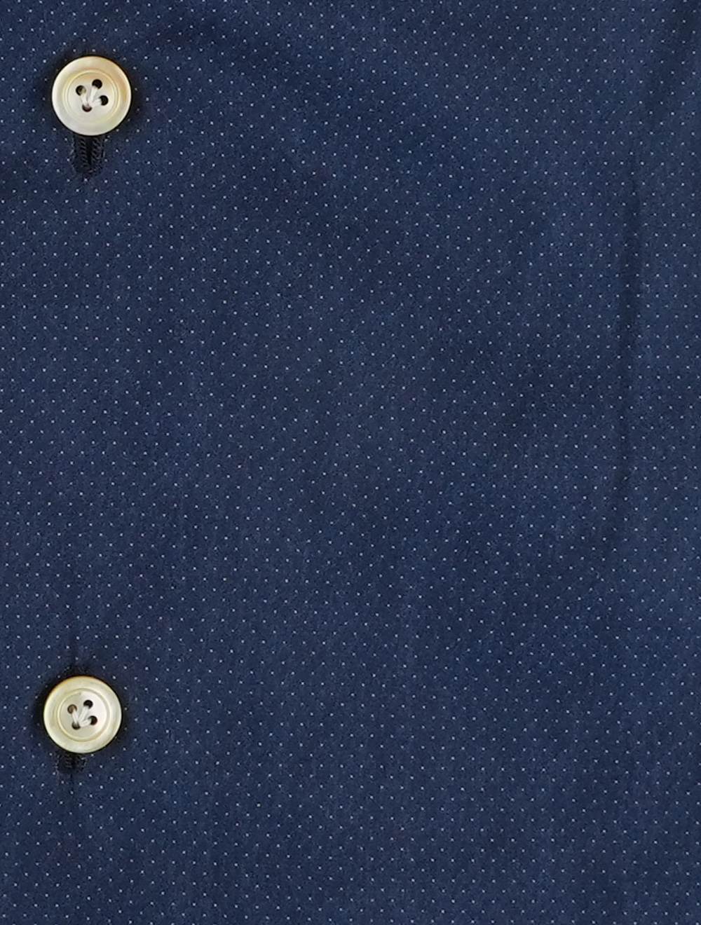 Kiton Blue Cotton Shirt