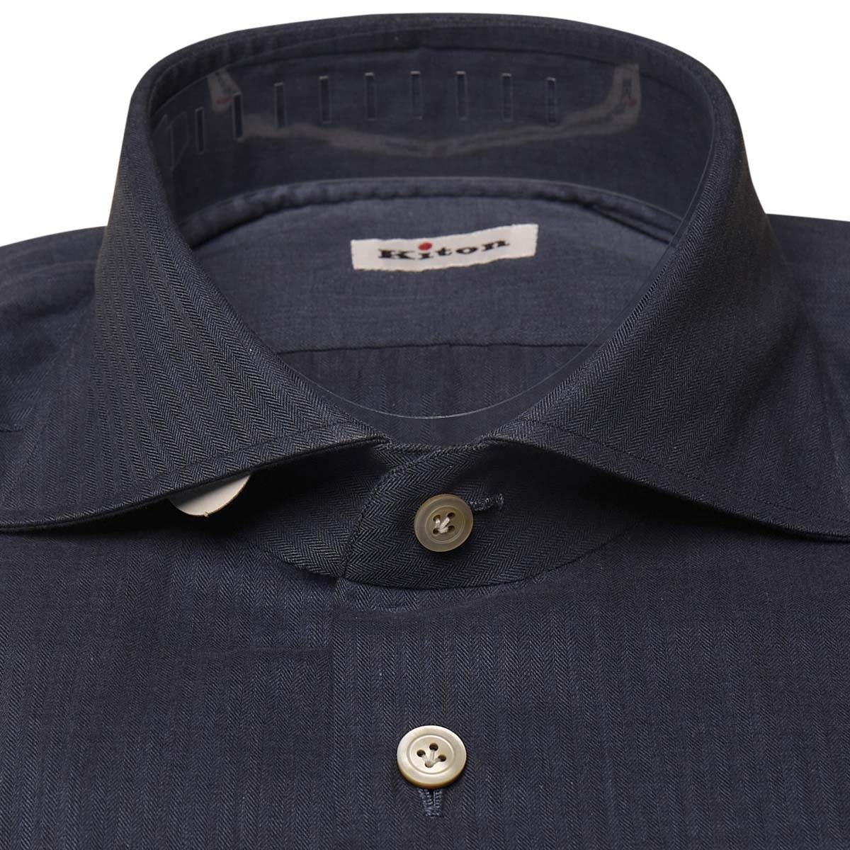 Kiton KITON Blue Cotton Shirt Blue 001