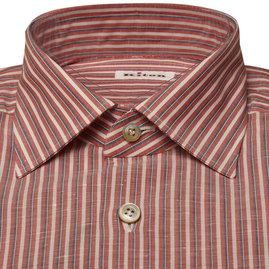 KITON Multicolor Cotton Linen Shirt