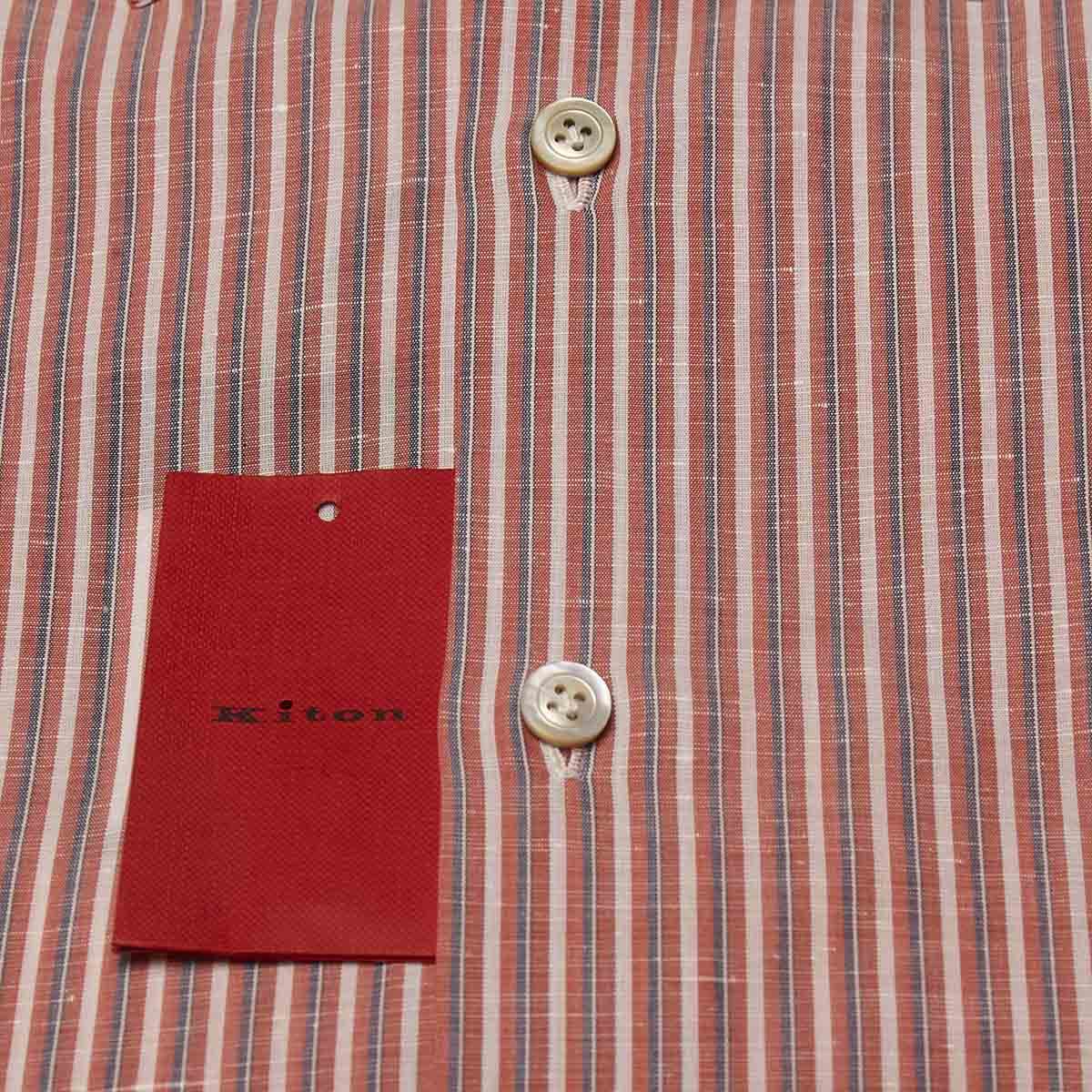 KITON Multicolor Cotton Linen Shirt