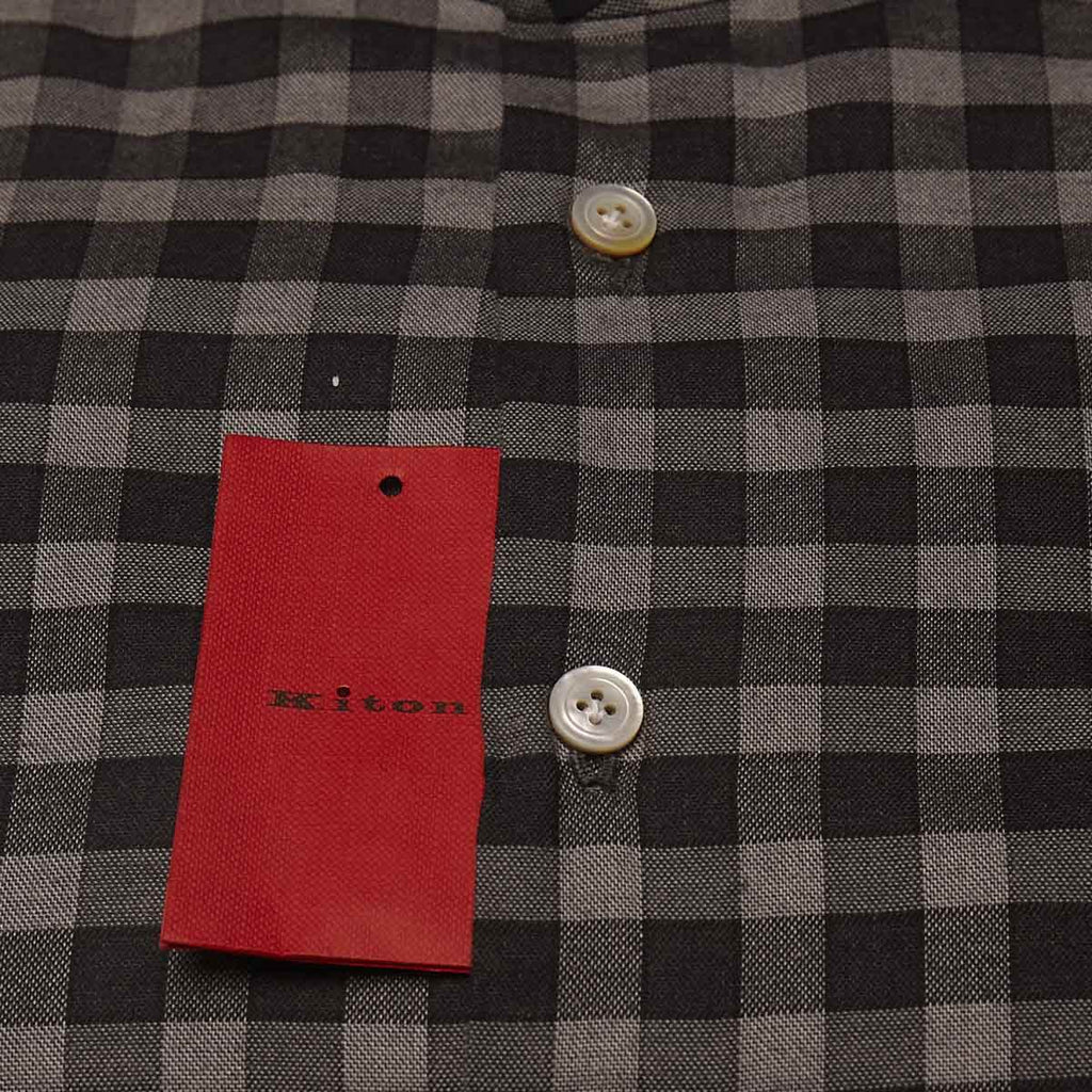 KITON Gray Cotton Shirt
