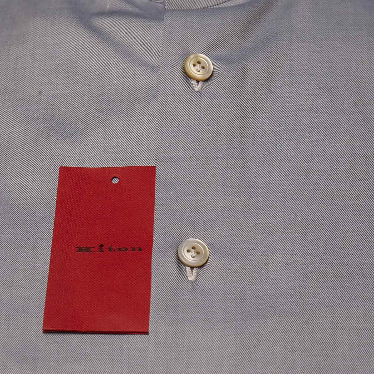 KITON Light Blue Cotton Shirt