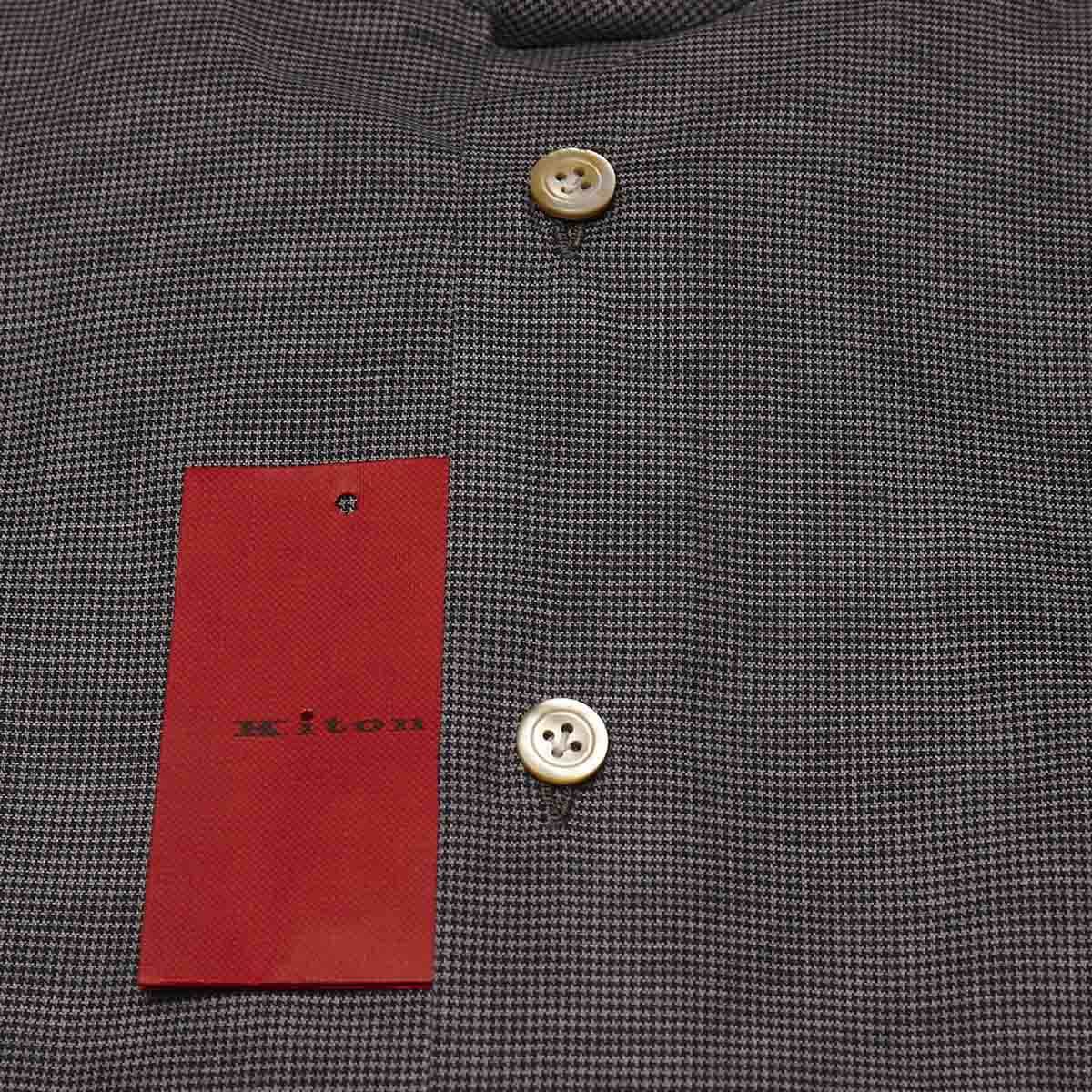 KITON Blue/Gray Cotton Shirt