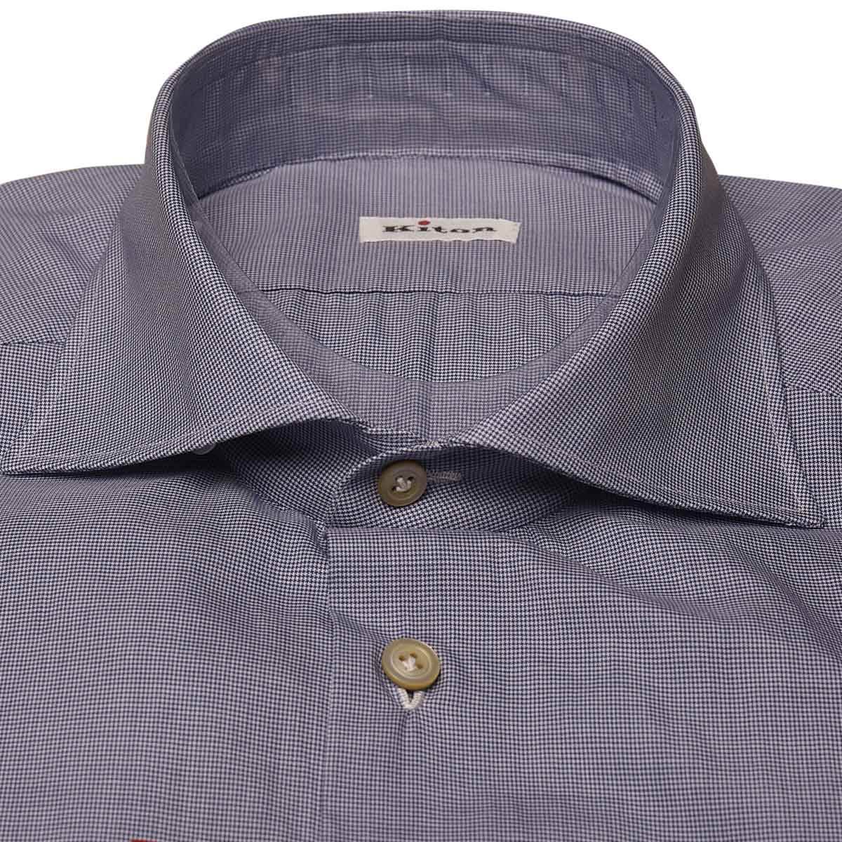 Kiton KITON Blue White Cotton Shirt Blue/White 001