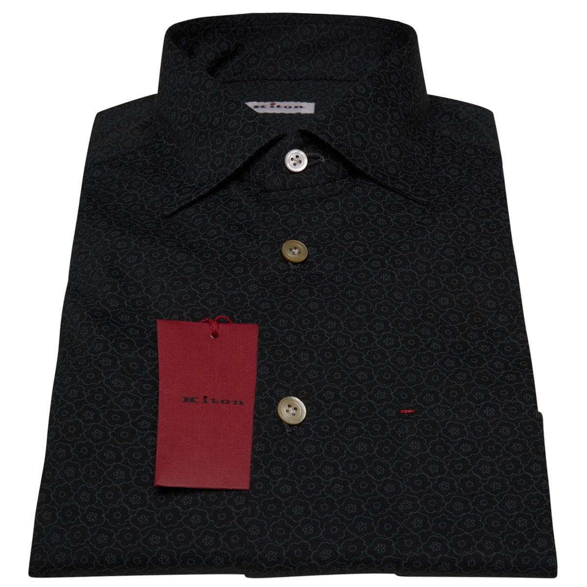 KITON Green Cotton Shirt
